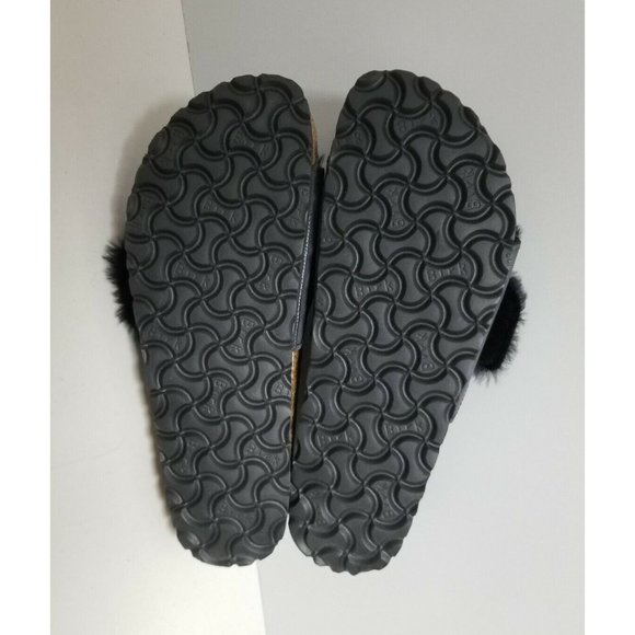 Birkenstock Madrid Big Buckle Black Oiled Leather Shearling Size 39 Narrow New - Picture 5 of 6